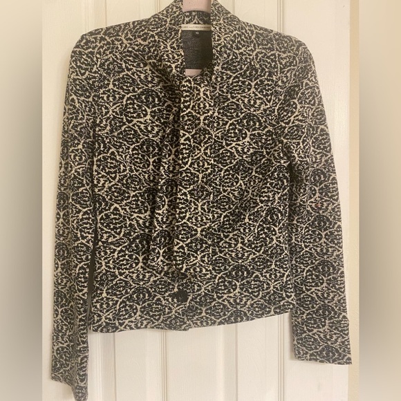 Diane Von Furstenberg Jackets & Blazers - Diane Von Furstenberg black and white print blazer jacket size 10